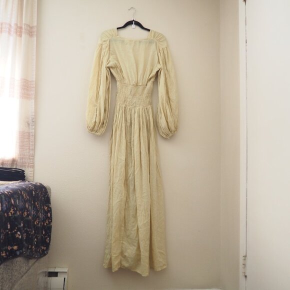 NWT Jen’s Pirate Booty Lapis Long Sleeve V-Neck Boho Maxi Dress sz S/P - Picture 8 of 10